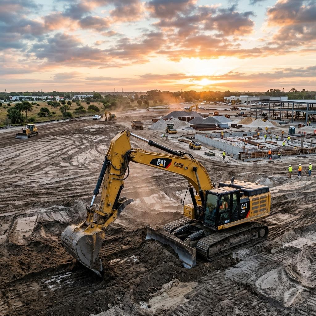 Civil site development — excavation and earthwork